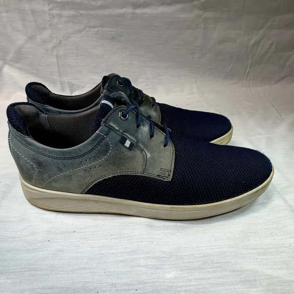 Rockport Zaden Plain Toe Men's Navy Blue Knit and Leather Oxfords Shoes Size 9